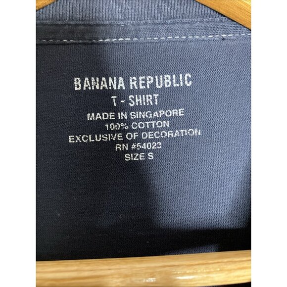 Banana Republic Women's Small T-Shirt Navy Blue - Picture 4 of 7